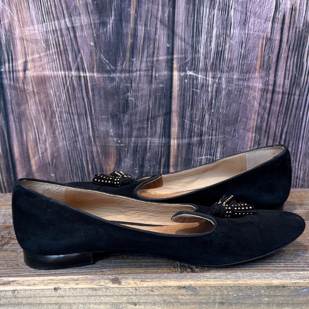 Massimo Dutti Black Suede Tassel Loafers - Picture 5 of 8